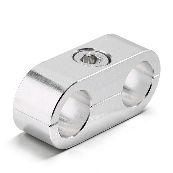 Billet Aluminum Dual Hose Separator Clamp | 1/2 inch ID