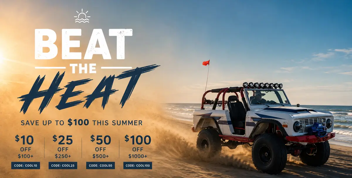 Beat the Heat - Save up to $100 this summer on Bronco upgrades