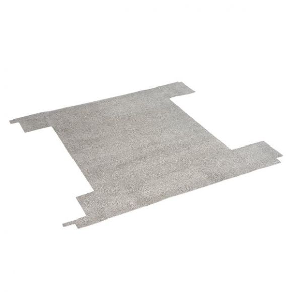 Bronco Sport Style Full Rear Rubber Floor Mat Parchment, 66-77 Ford Bronco