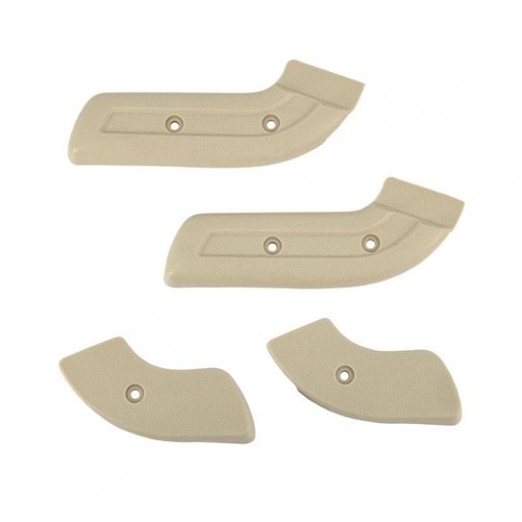 Parchment Seat Hinge Covers, 68-77 Ford Bronco