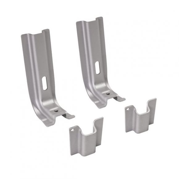 V8 Radiator L-Brackets, Weld On To Core Support, 66-77 Ford Bronco