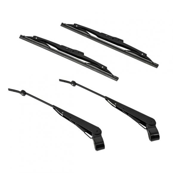 Black Early Bronco Wiper Arms & Wiper Blades Kit