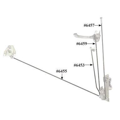 Door Latch Rod | RH Passenger | Lock Knob/Latch | 66-67 Ford Bronco
