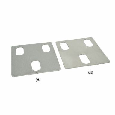 Deluxe Door Hinge Shim Kit (4 Hinges), Stainless, 66-77 Ford Bronco