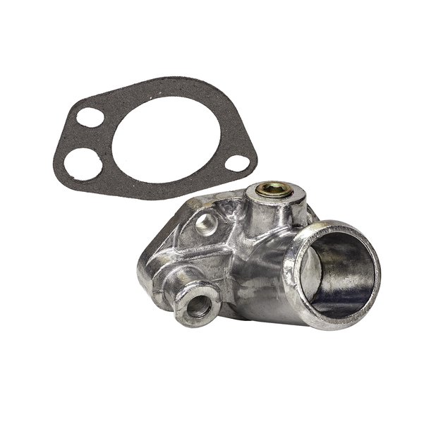 thumbnail image 2 of CarBole 45 Degree Chrome Thermostat Housing For Ford V8 289-302-351W – Stainless Steel, WTN1008 2 of 5