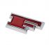 Chrome Ford Grille Letters with Deep Red Inserts, 67-77 Ford Bronco