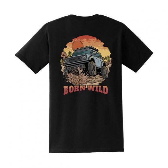 WILD HORSES 4x4 'Born Wild' Black T-Shirt