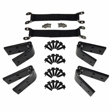 Stock Style Door Hinge Kit w/Limiting Straps, 66-77 Ford Bronco