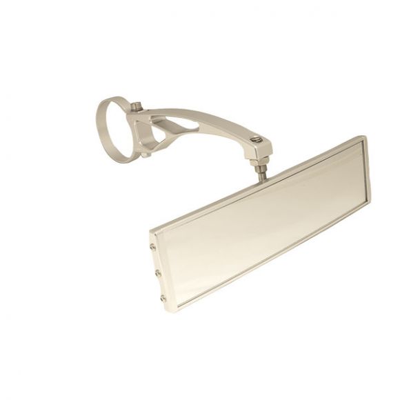 Billet Aluminum Roll Bar Mount Rearview Mirror - 9-inch Wide, Extended Arm