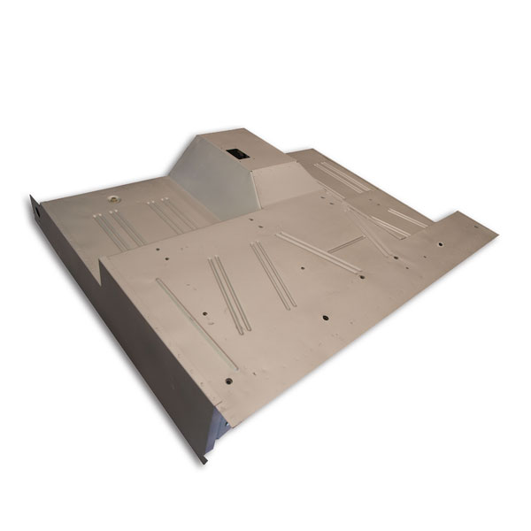 thumbnail interactive-video image 1 of ClassicParts4U Complete Front Floor Pan Set – For Ford Bronco 1966-1977 – Left & Right – Coated Steel 1 of 4