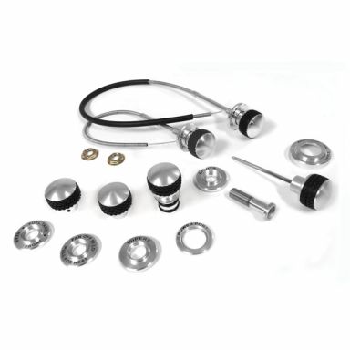 Billet Tire Tread Dash Knob & Bezel Master Kit, 68-77 Ford Bronco