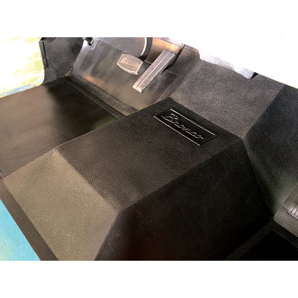 OE Black Front Rubber Floor Mat w Bronco Script 66 77 Ford Bronco