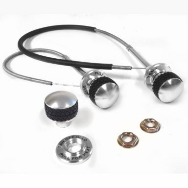 Billet Tire Tread Heater Controls (Temp, Defrost Heat), 66-77 Ford Bronco