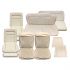 Parchment Seat Upholstery Set w/Foam, Front & Rear, 68-77 Ford Bronco