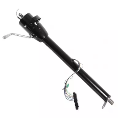 Black Stainless Tilt Steering Column w/Automatic Column Shifter, 2.25-inch OD