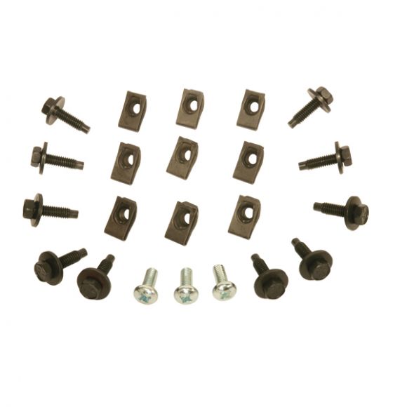 Fender Bolt & Clip Set (Does 1 Fender), 66-77 Ford Bronco