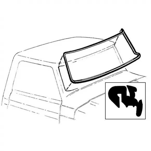 Windshield Glass Seal | Slotted for Chrome | 1978-79 Bronco, 1967-79 Ford Truck